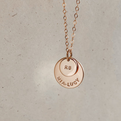 Large & Small Stacking Pendant Necklace