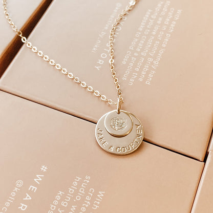 Large & Small Stacking Pendant Necklace
