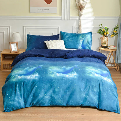 Black and White Bedding Set for Double Bed