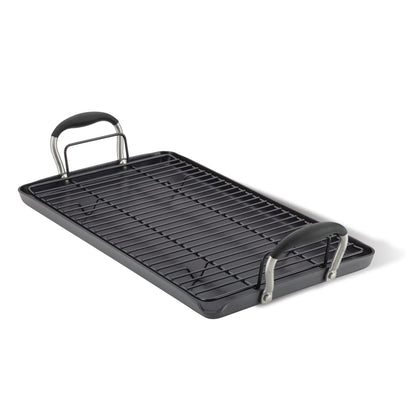10 x 18-Inch Double Burner Griddle with Multi-Purpose Rack